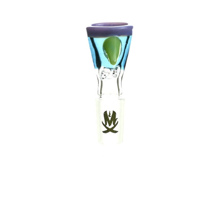 Mathematix tri color funnel ice pinch 14 mm glass bowl - Smoke Spot Smoke Shop