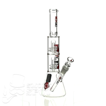 Medicali glass 13 inch double showerhead beaker - Smoke Spot Smoke Shop