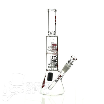 Medicali glass 13 inch double showerhead beaker - Smoke Spot Smoke Shop