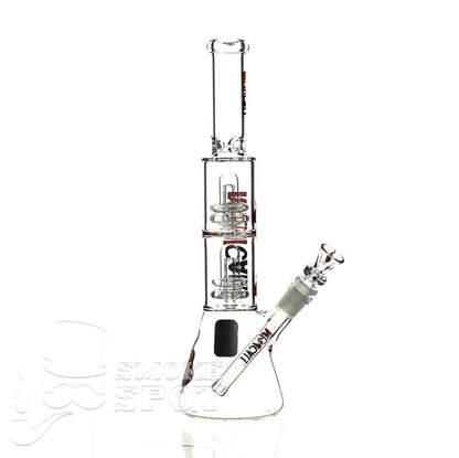 Medicali glass 13 inch double showerhead beaker - Smoke Spot Smoke Shop