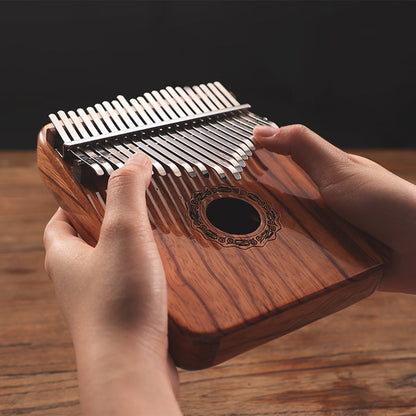 Meditation Red Rosewood Kalimba 21 Key | Wide Range & Comfortable Grip Hluru