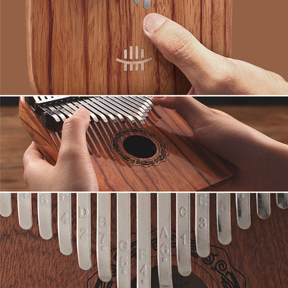 Meditation Red Rosewood Kalimba 21 Key | Wide Range & Comfortable Grip Hluru