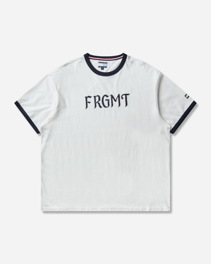Tommy Hilfiger Fragment Logo Ringer T Shirt Ecru T-Shirts Shortsleeve MW0MW44371YBL YBL