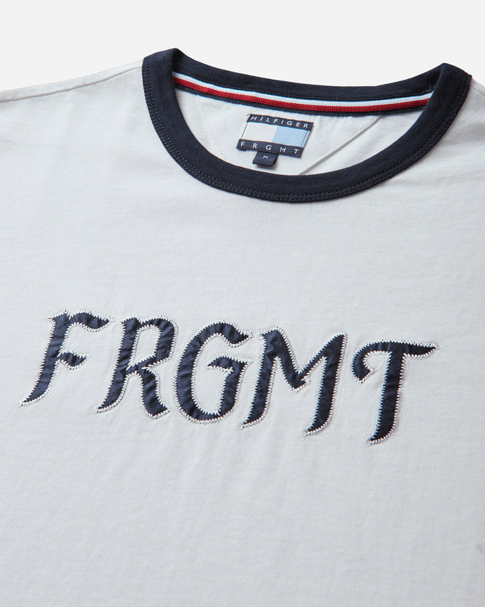 Tommy Hilfiger Fragment Logo Ringer T Shirt Ecru T-Shirts Shortsleeve MW0MW44371YBL YBL