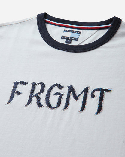 Tommy Hilfiger Fragment Logo Ringer T Shirt Ecru T-Shirts Shortsleeve MW0MW44371YBL YBL