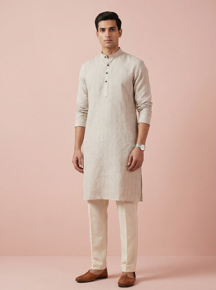 Buy men linen kurta