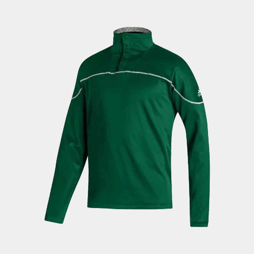 Front view of the Adidas Men's Stadium 1/4 Zip Snap Sleeve.