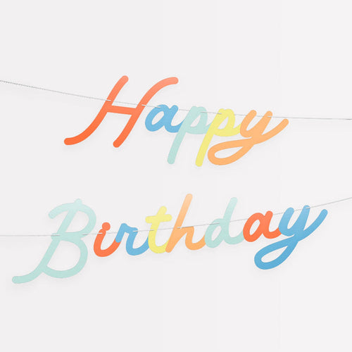 Meri Meri Bright Personalizable Birthday Garland Set