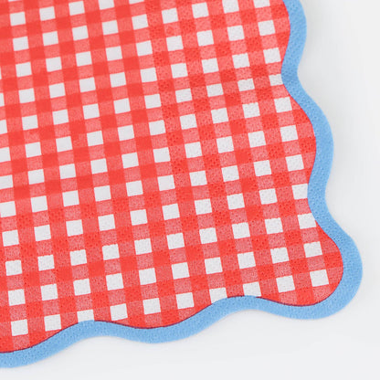 Meri Meri Red Gingham Napkins - Large