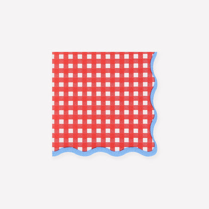 Meri Meri Red Gingham Napkins - Small