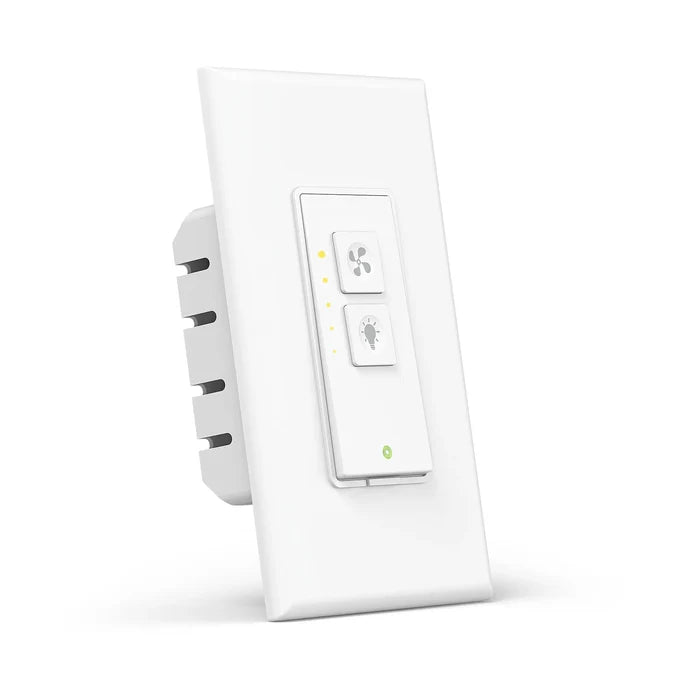 the smart light switch is shown in white