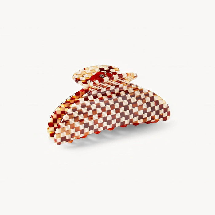 Midi Heirloom Claw - Tortoise Checker