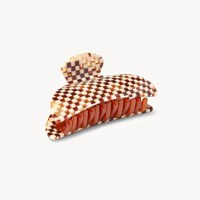 Midi Heirloom Claw - Tortoise Checker