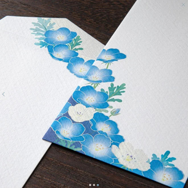Midori Seasonal Envelopes - Nemophila (024)
