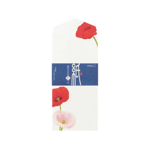Midori Seasonal Envelopes - Poppy