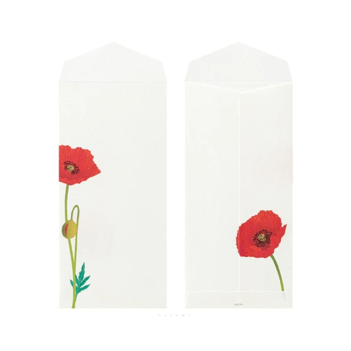 Midori Seasonal Envelopes - Poppy