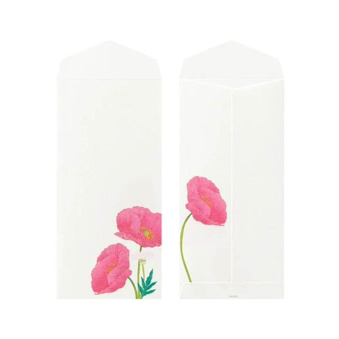 Midori Seasonal Envelopes - Poppy
