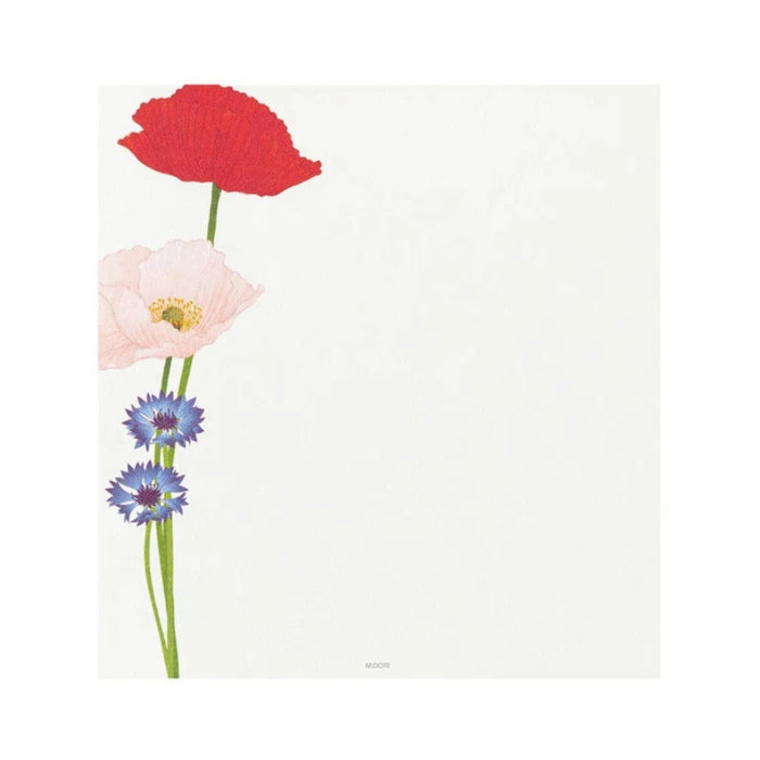 Midori Seasonal Letter Pad - Poppy