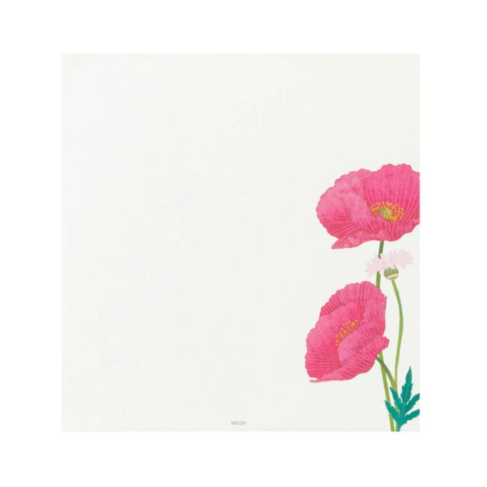 Midori Seasonal Letter Pad - Poppy