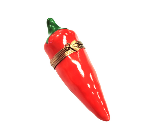 Mini Red Pepper Limoges Box Porcelain Limoges fruit vegetables French Trinket Box