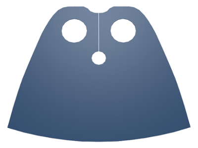 Minifigure Cape Cloth, Very Short - Traditional Starched Fabric