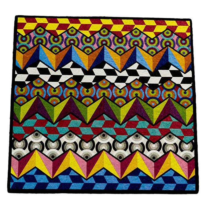 Moodmats 8 inch Square Glass Mat with Vibrant FAB Design Full Color - Smoke Spot Glass