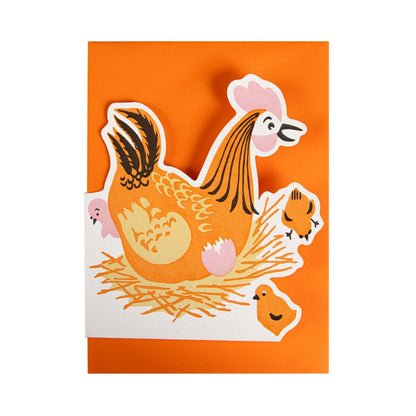 Mother Hen Cut-Out Card