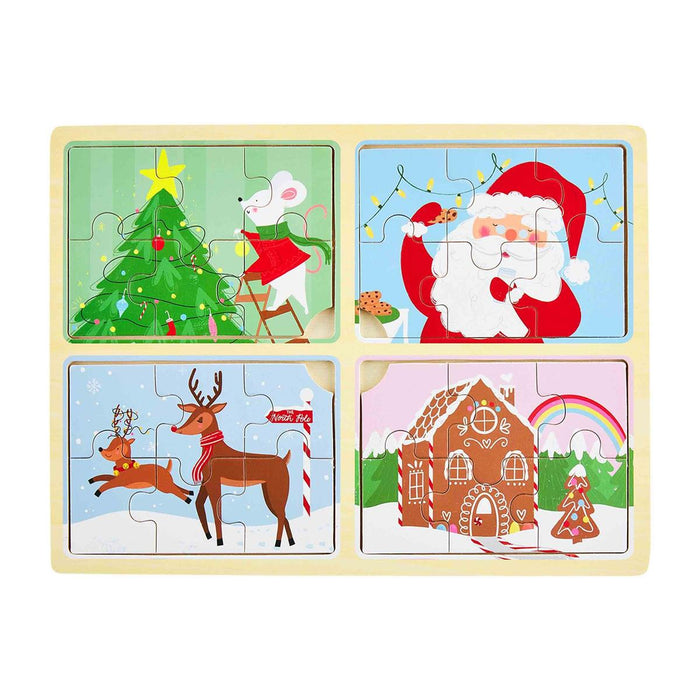 Mud Pie - Christmas 4 in 1 Puzzles (8409335955764)