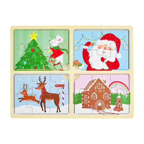 Mud Pie - Christmas 4 in 1 Puzzles (8409335955764)