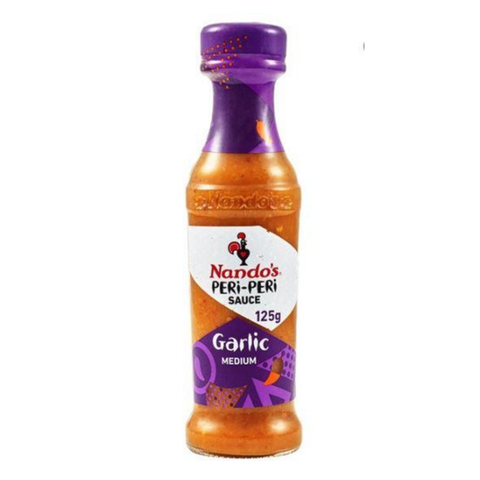Nando's Peri-Peri Sauce-Garlic Medium (250 g) | Food, South African | USA's #1 Source for South African Foods - AubergineFoods.com