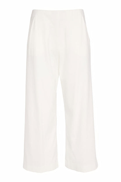 Naya NAS26237 Cream Wide Leg Pull-On Trousers by Naya available to shop at Dotique in soft high-quality jersey fabric
