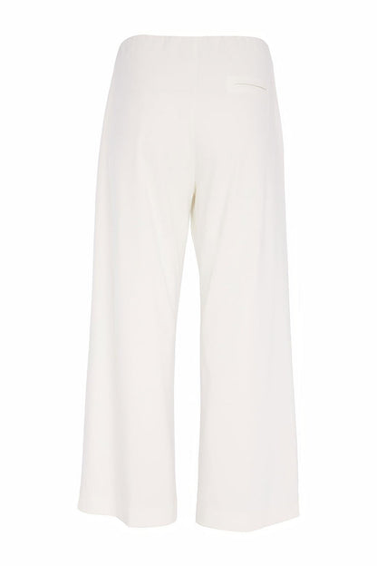 Naya NAS26237 White Wide Leg Pull-On Trousers by Naya shown from back Shop Naya at Dotique for stylish wardrobe staples