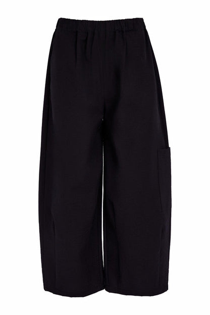 Naya NAS26260 Black Balloon Shape Trousers by Naya with pull-on waistband, shop Naya at Dotique for modern volume style