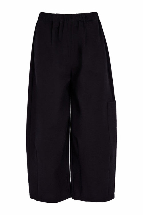 Naya NAS26260 Black Balloon Shape Trousers by Naya with pull-on waistband, shop Naya at Dotique for modern volume style