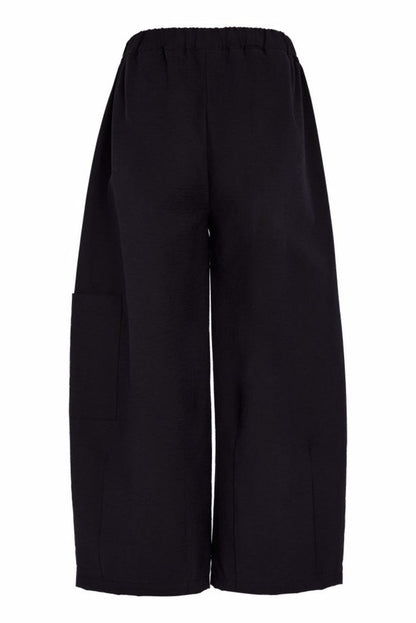 Naya NAS26260 Black Balloon Shape Trousers by Naya with pull-on waistband available to shop at Dotique online store