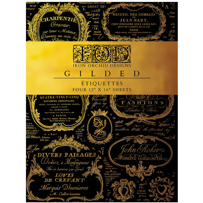 NEW! Iron Orchid Foil Transfer - Etiquettes