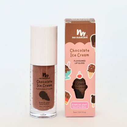 No Nasties – Kids Natural Lip Gloss – Chocolate Ice-Cream - Mabel & Fox
