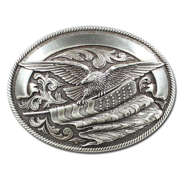 Nocona Oval Eagle Belt Buckle