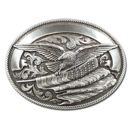 Nocona Oval Eagle Belt Buckle