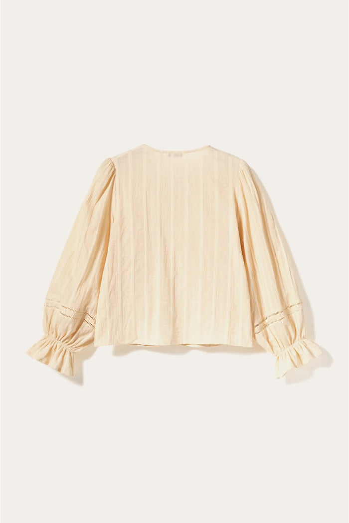 Noella 15320002 N-Maliyah Blouse Ivory by Noella displayed on a neutral background Shop Noella at Dotique