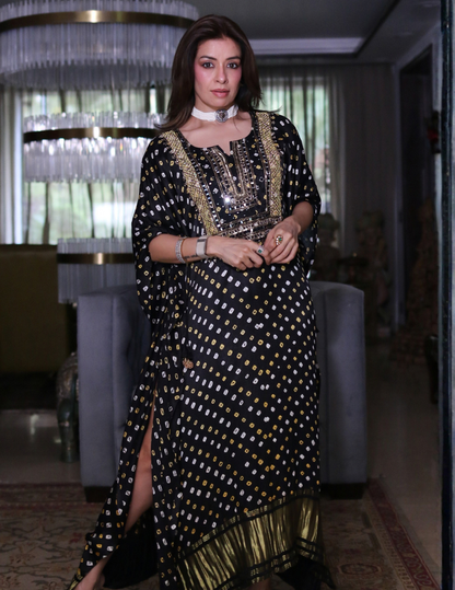 Noiré Bandhani Kaftan