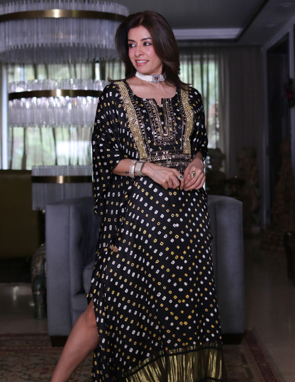 Noiré Bandhani Kaftan