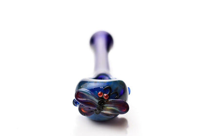 NRVision 6.5 inch Dark Blue Galaxy Butterfly Handpipe premium glass smoking accessory