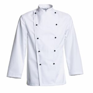 Nybo Delight unisex kockjacka i vit – klassisk passform