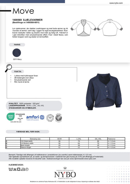 Nybo Navy Unisex Move Sjælevarmer, Kortärmad