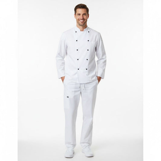 Nybo Hvid Unisex Delight Kokkejakke, Slidstærk, Komfort