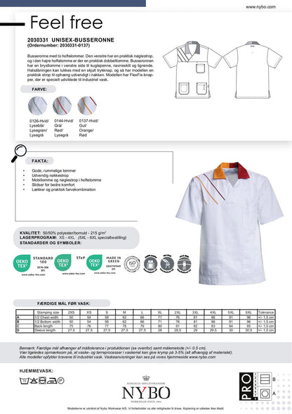 Nybo Vit/Orange/Röd Unisex Feel Free-tunika