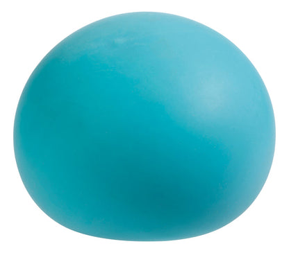 The Oddly Satisfying Surprise N' Slime Mystery Ball is a smooth, round, solid blue ball with a matte finish, displayed against a white background.