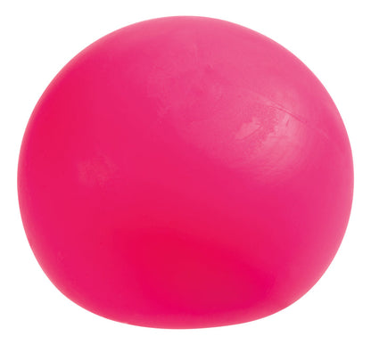The Oddly Satisfying Surprise N' Slime Mystery Ball features a vibrant pink, smooth rubber surface, displayed against a plain white background.