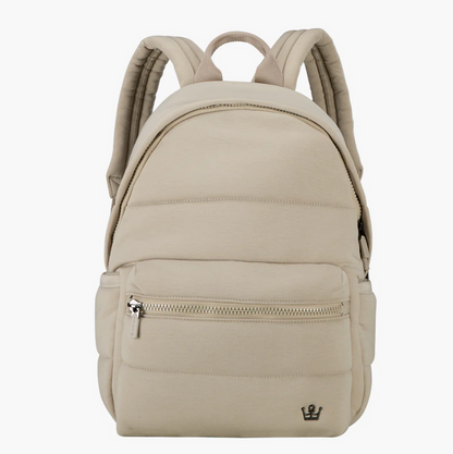 Oliver Thomas Cuddle Knit Laptop Backpack Taupe Heater Backpacks in at Wrapsody